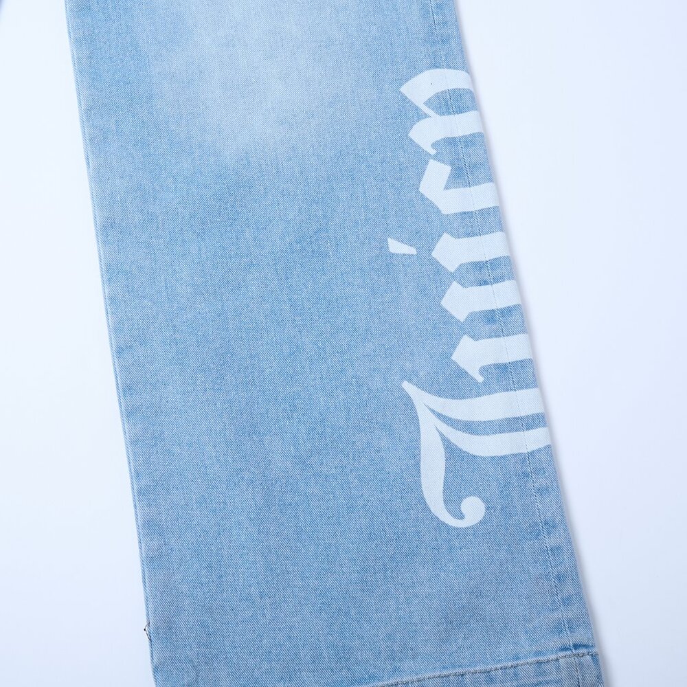 Juicy Couture NWT Low Rise Abbot Side Seam Logo Indigo Light Wash 9/29 y2k - Picture 4 of 12